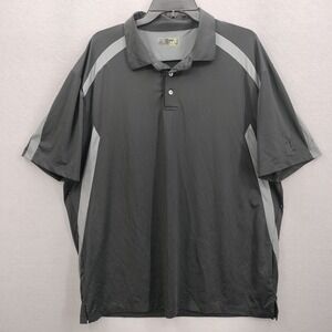 PGA TOUR Motionflux 360 Men's XL Golf Polo Shirt Black Lightweight Short Sleeve